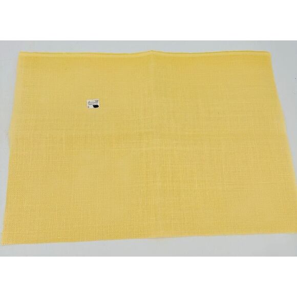 Vintage 18 Ct Lemon Drop Yellow Cross Stitch Aida Cloth Fabric 19" x 13" - Picture 1 of 5